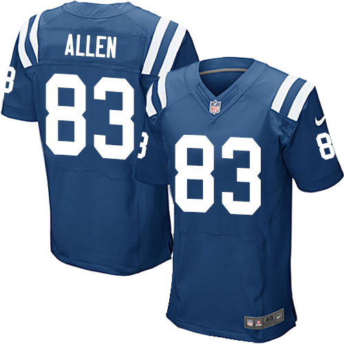 Men's Elite Dwayne Allen Nike Jersey Royal Blue Home - #83 NFL Indianapolis Colts